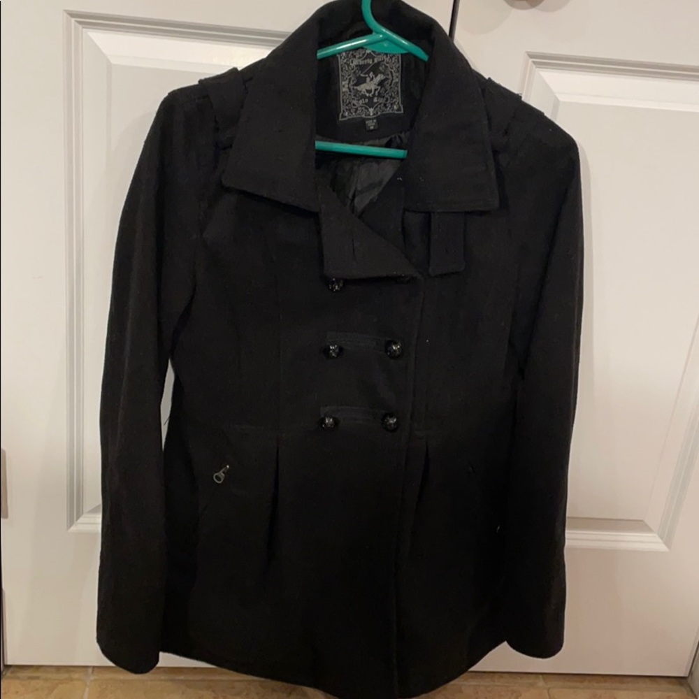 Black, button jacket